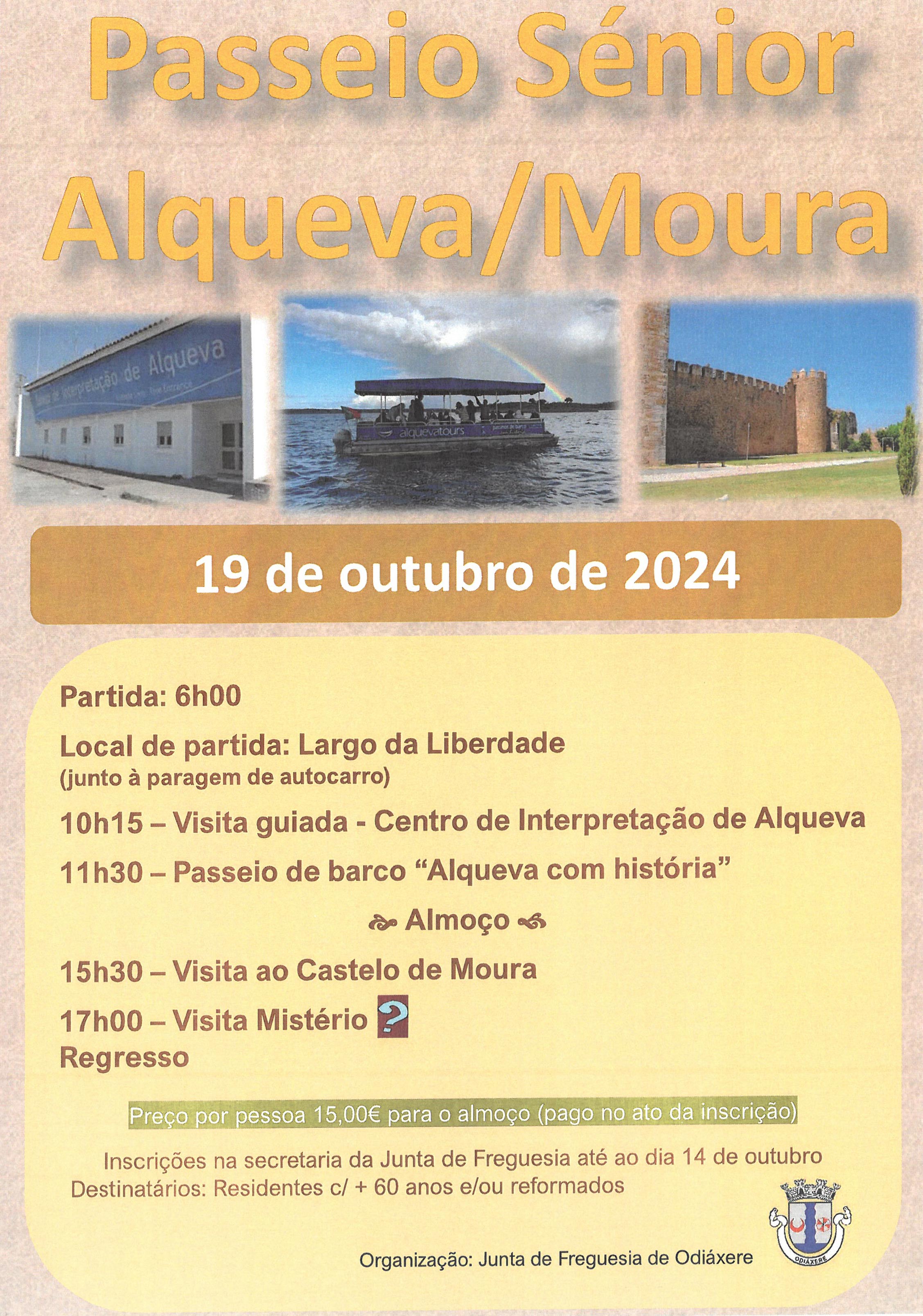 Imagem Passeio Sénior  - Alqueva/Moura