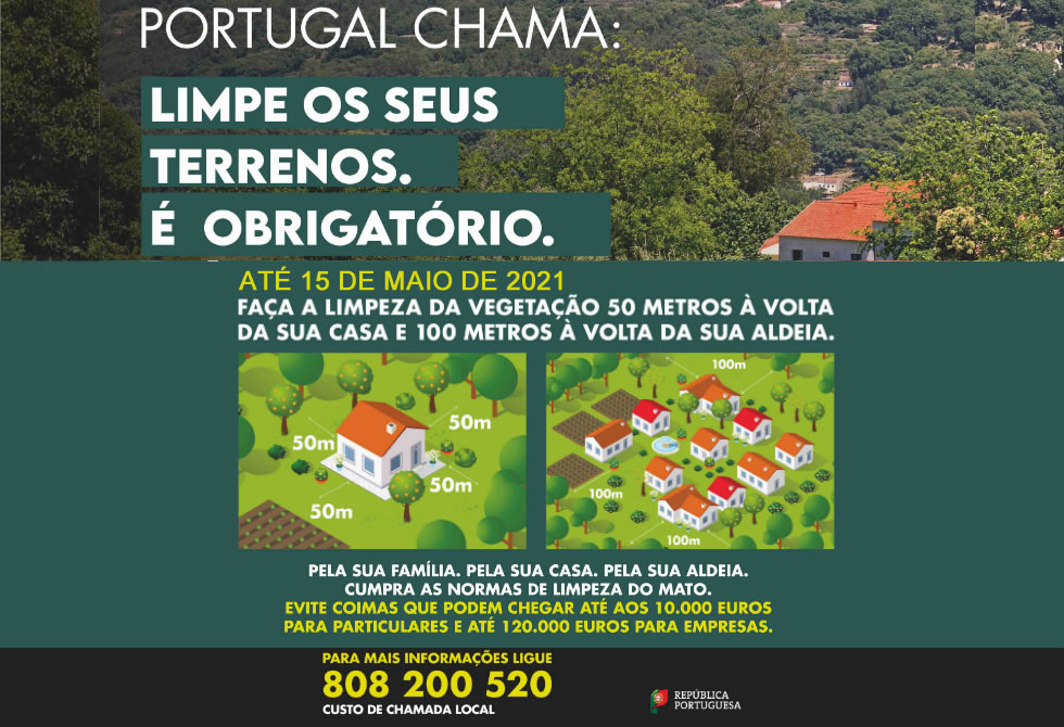 Imagem Limpeza de terrenos obrigatória até 15 de Maio de 2021