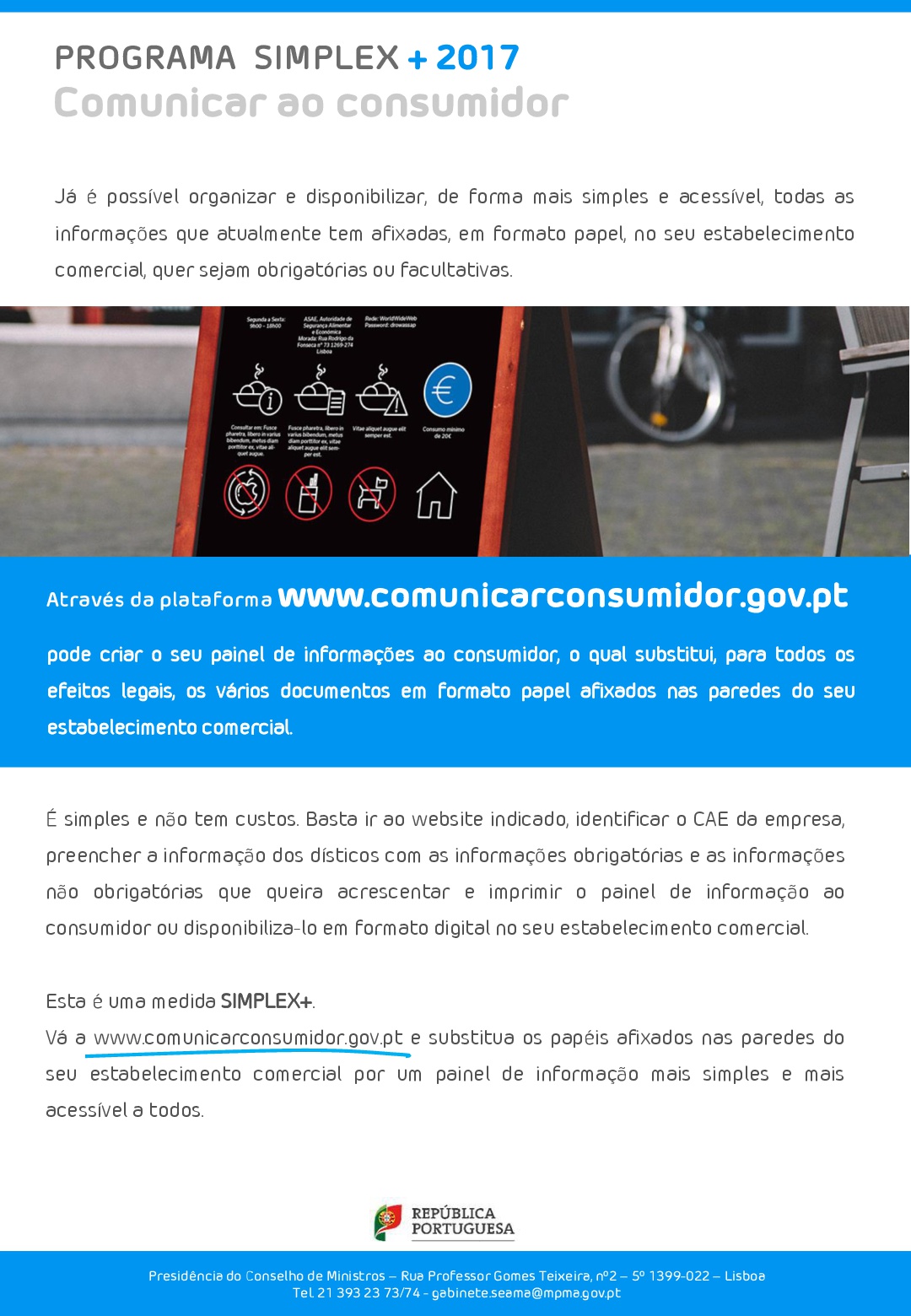 Imagem Plataforma “Comunicar ao Consumidor”