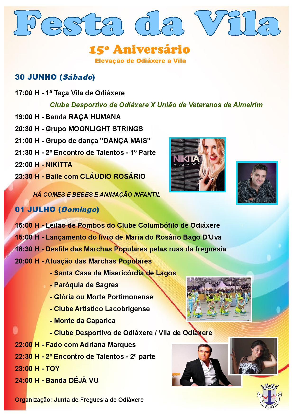 Imagem Festa da Vila de Odiáxere - 15 aniversário da elevação a Vila