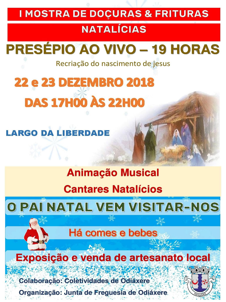 Imagem I mostra de doçuras e frituras natalícias